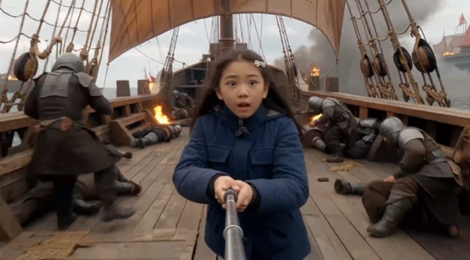 a8c4e1b5j00sxvy6h00b1d000im00abp Using AI to make the Battle of Red Cliff in the Three Kingdoms into a movie, with first-person perspective AI traversing the live broadcast