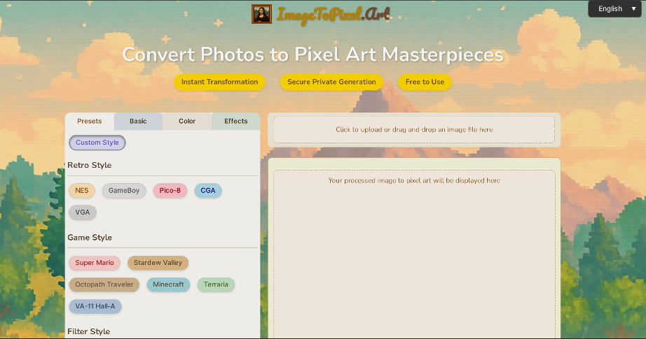 abd57a3aj00sx9x3a00cwd000pm00dhp ImageToPixel:像素图片生成器,免费的图片转像素画在线一键生成工具