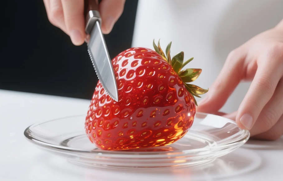 cd87e5faj00sy1a3a00fsd000pa00g6m AI production ASMR video can also be hot all over the Internet, immersive fruit cutting video tutorials