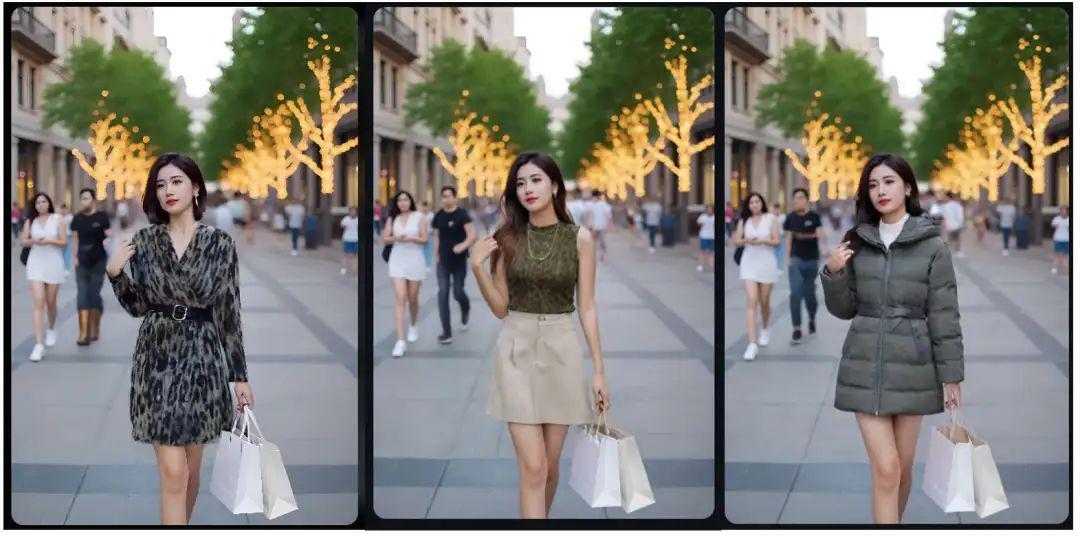 AI hot play, using AI to do sexy young lady street shooting short video