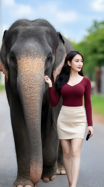 AI hot play, using AI to do sexy young lady street shooting short video