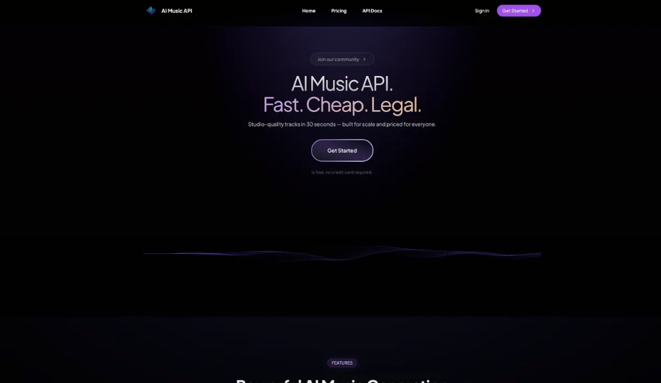 AI Music API: AI music generation tool, including vocal and instrumental generation, as well as music expansion, clip replacement, etc.