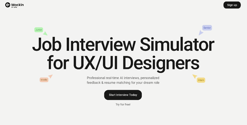 Mockin: AI professional interview simulation tool to help you improve your interview skills and get your dream job faster