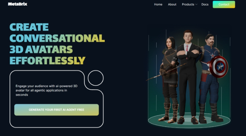 Metabrix: 3D Content Creation Platform for Generating Highly Accurate, Animatable, and Conversational 3D Digital People with One Click