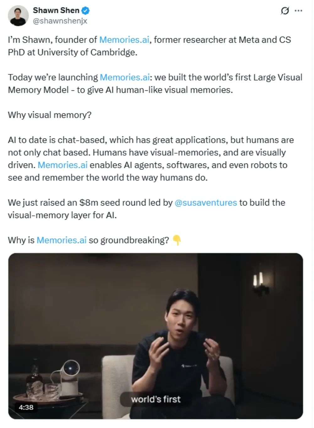 3f47fb83j00szzuz700hkd000rs011wp Memories AI携全球首个人工智能视觉记忆模型亮相