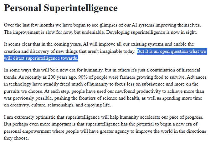 Zuckerberg: Superintelligence is close, Meta wants everyone to use it
