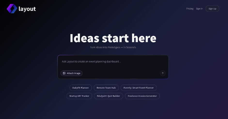 Layout: AI prototyping tool that turns ideas into prototypes in seconds