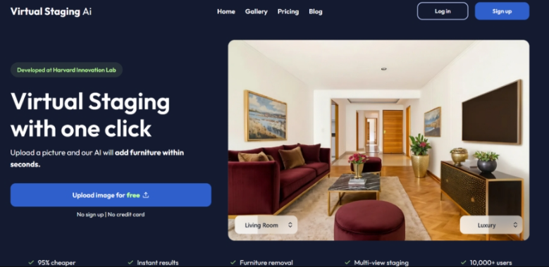 Virtual Staging AI：在线虚拟软装平台，专为房产经纪、开发商、摄影师和屋主设计