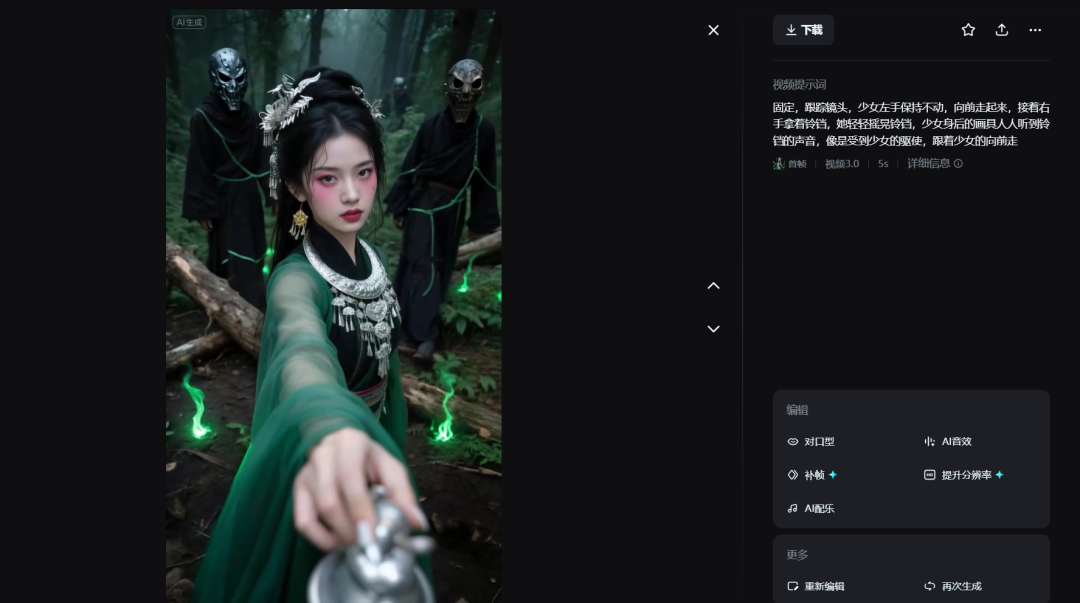 Explosive short video dismantling, using AI to produce the first selfie view of the Miaojiang girl