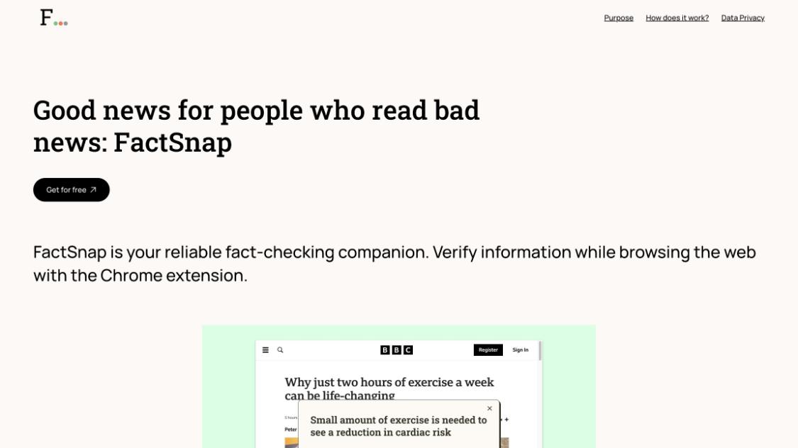 FactSnap：AI在线事实核查工具，提供准确的事实核查帮助用户避免误导性信息