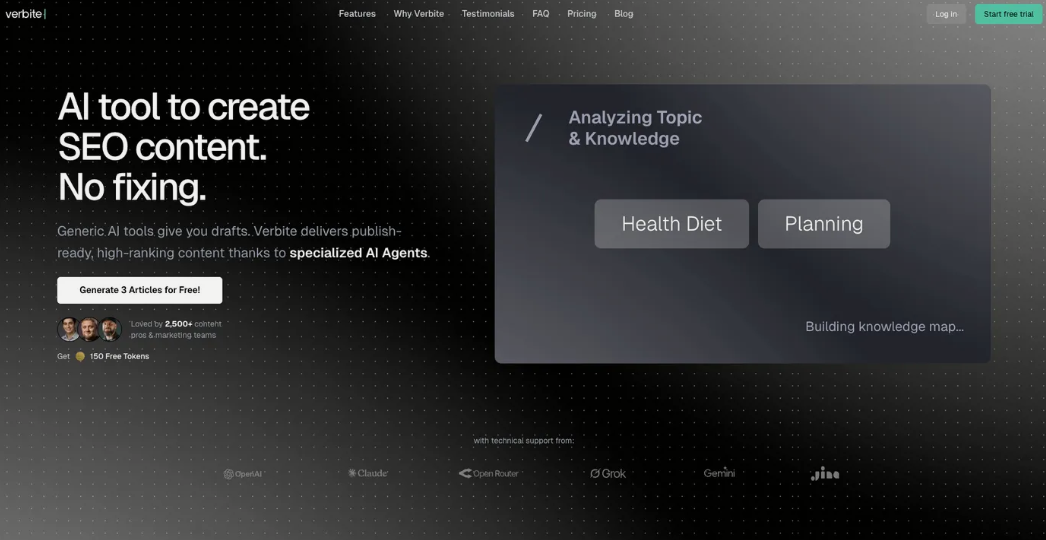 4e4b2f24j00t0igfd007md000t200f0p Verbite:用于创建 SEO 内容的AI工具,确保内容准确、SEO友好,提升搜索排名和转化率