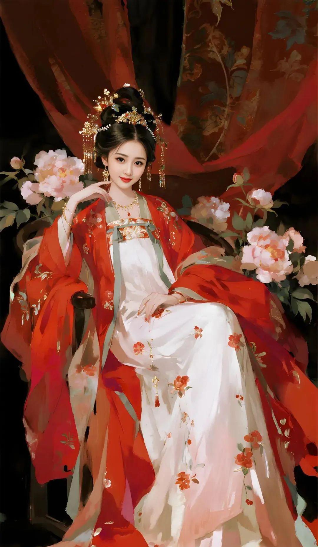 64f20c6fj00t0i5dj0057d000u001fip AI生成中国风漂亮美女高清手机壁纸套图,新手也能画出古典中国风美女