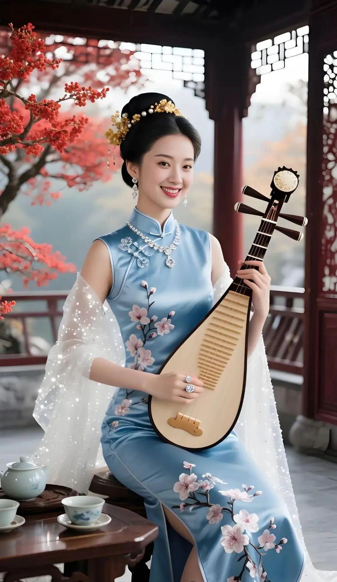 b8a5e6a8j00t0i5d5005td000u001fsp AI生成中国风漂亮美女高清手机壁纸套图,新手也能画出古典中国风美女