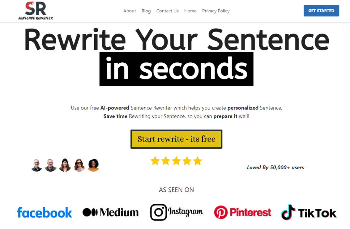 Sentence Rewriter：AI写作工具，提升写作效率、让你的文字更具吸引力