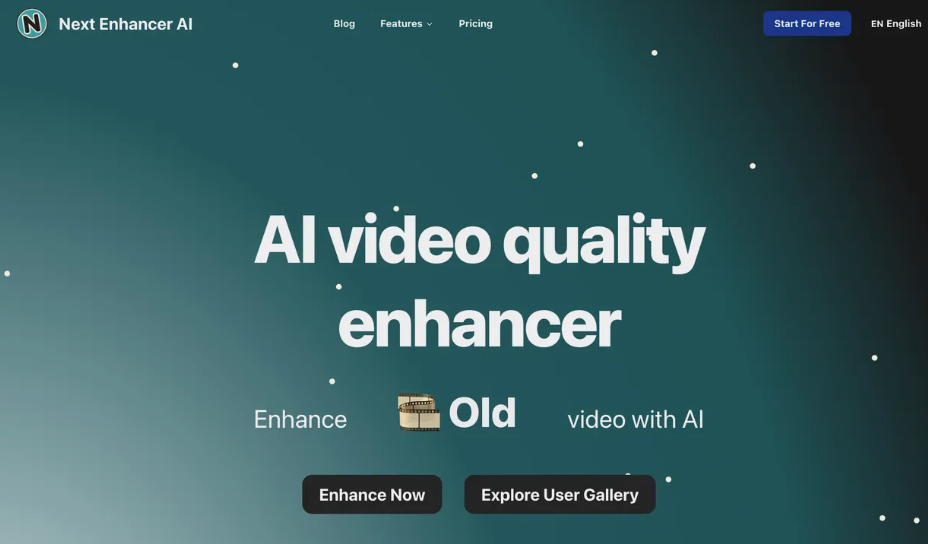 Next Enhancer: AI video enhancement tool to improve video clarity and optimize various video formats