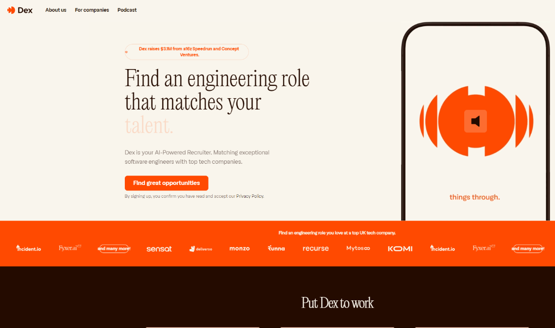 Dex: AI Career Development Assistant to help you find more suitable career opportunities