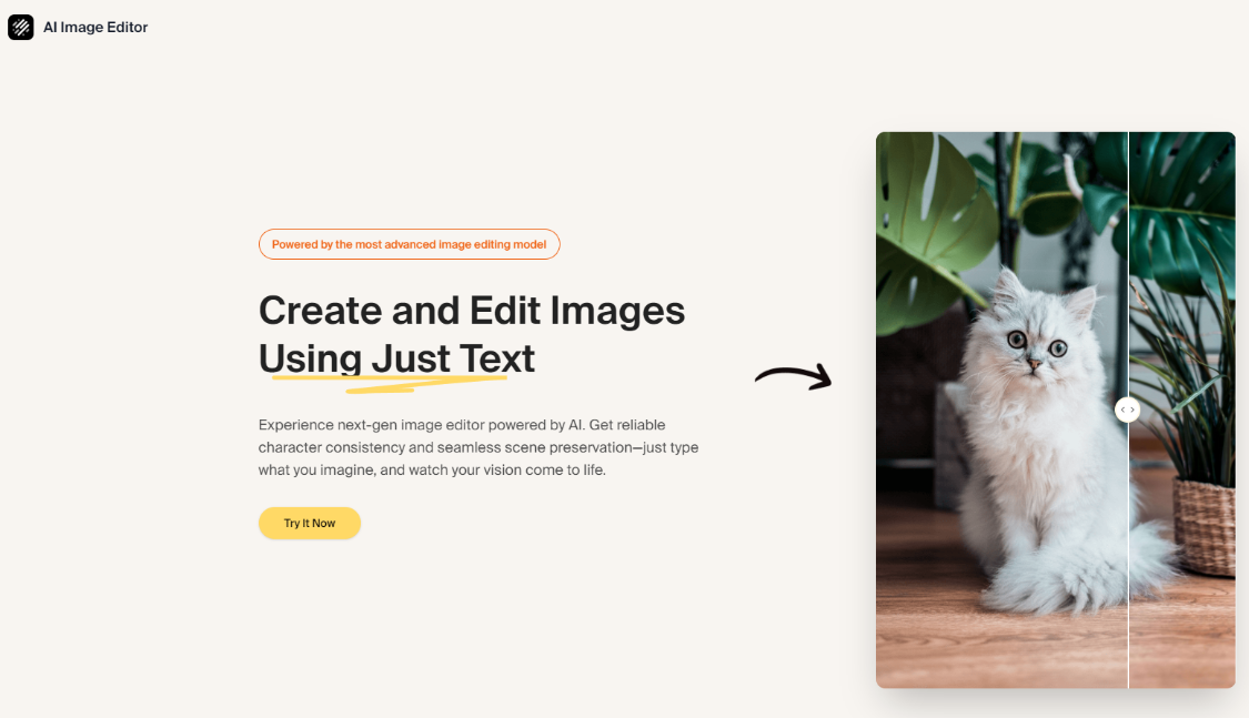 AI Image Editor: AI image editing tool, easy editing of pictures by text command