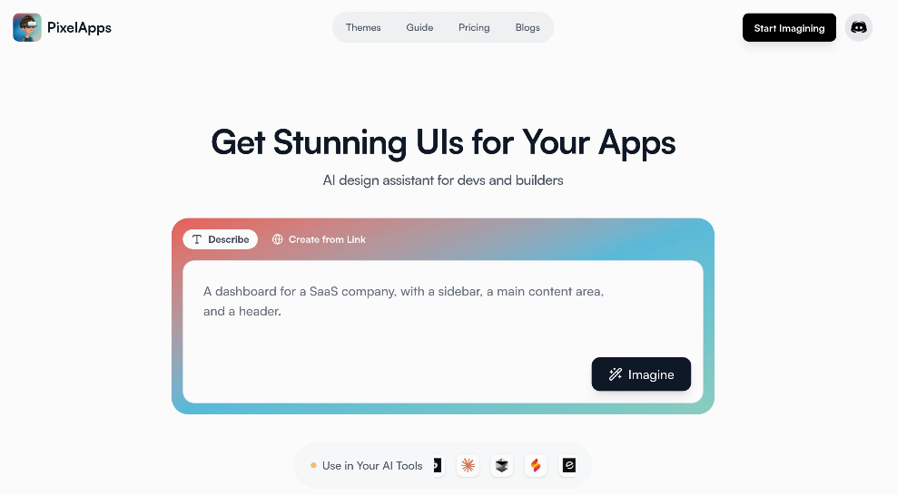 PixelApps: AI Design Assistant, rapidly generating diverse UI design options