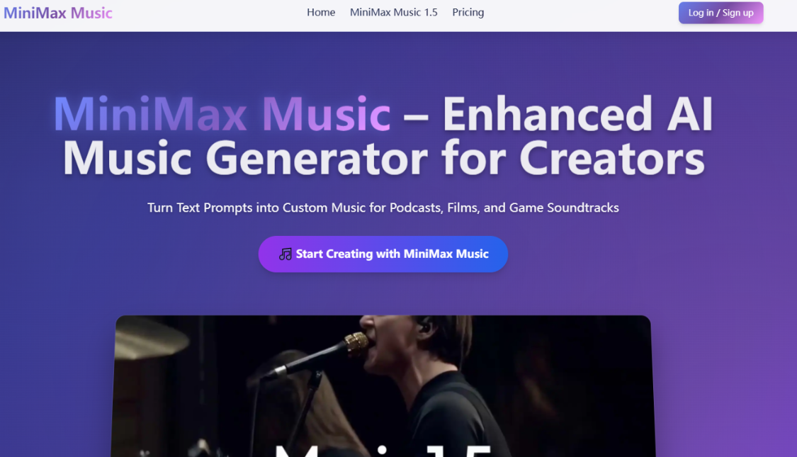 Mini Max Music: AI Music Generator to convert text tips to custom music