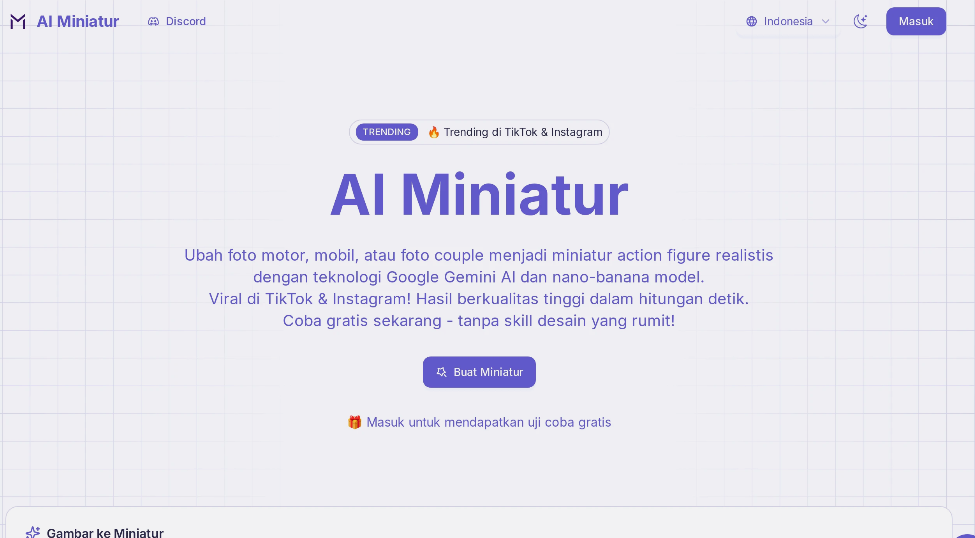 AI Miniatur: Ai Photo Tool to convert photos into a microcosm of forced action