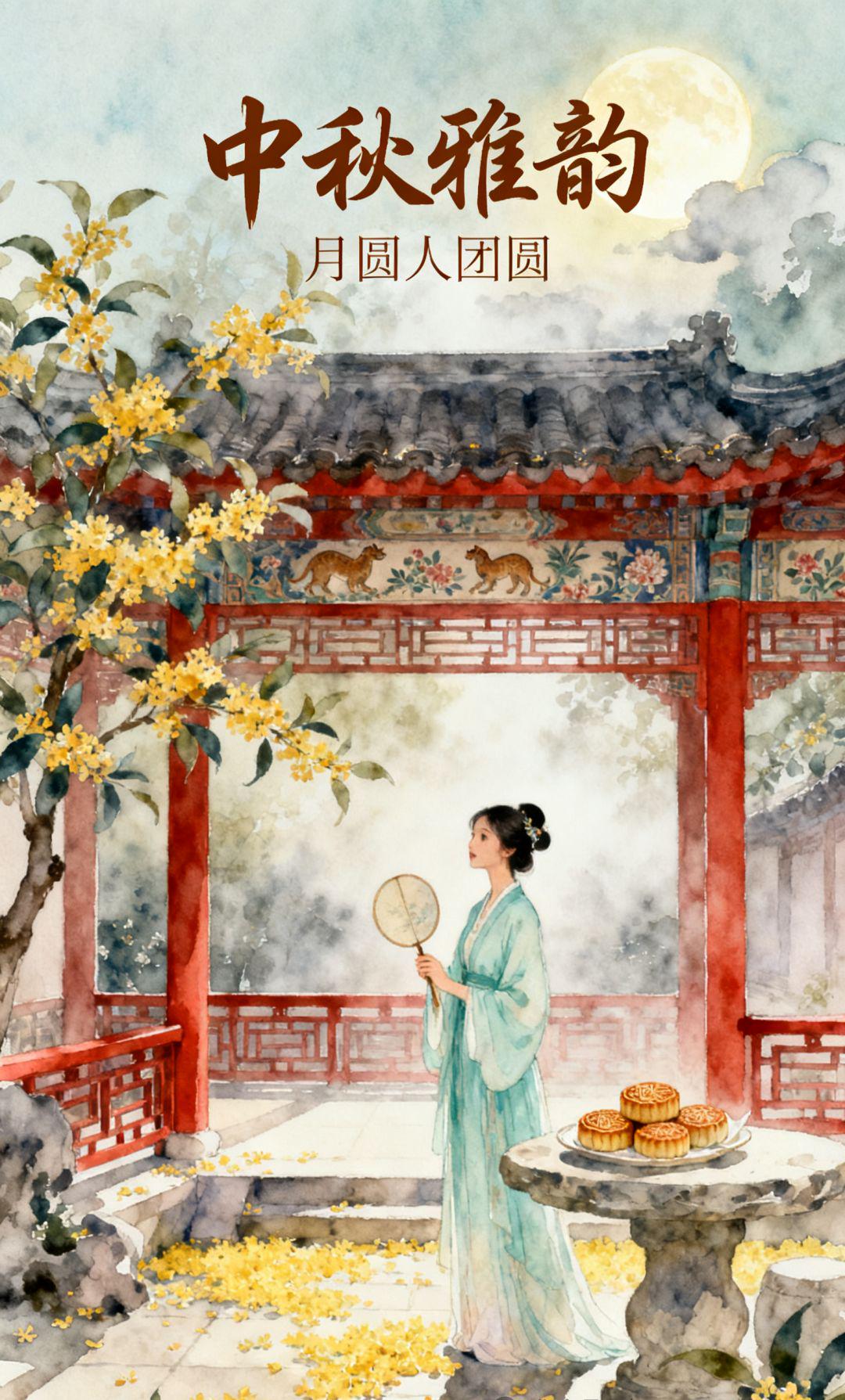 9af1c641j00t2keml0086d000u001dpp IA PAINTING TIPS SHARED, 8 HIGH-QUALITY MID-AUTUMN POSTERS