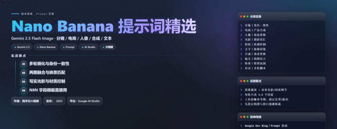 Nano Banana Official Tutorial, Nano Banana Cue Words that are going viral all over the internet