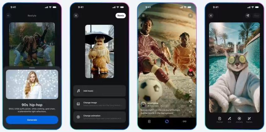 Meta roll-out Vibes short video application, all content of the platform is AI generated