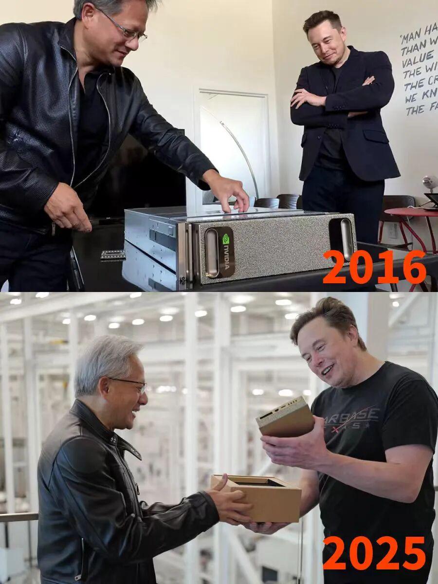 22c77709j00t45nvf003fd000p000xcm 英伟达开售全球最小 AI 超级计算机,黄仁勋给马斯克「送货上门」