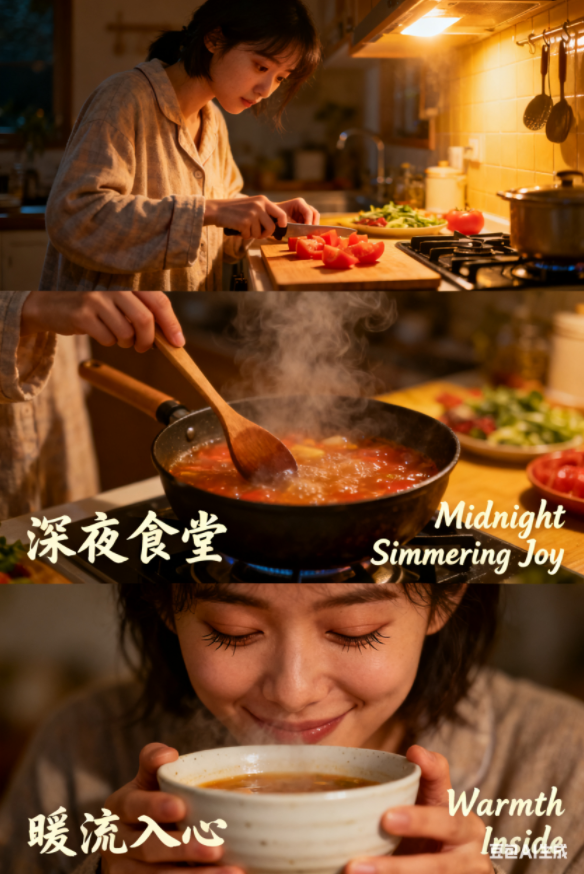 豆包AI图片生成教程，一键生成三宫格电影感写真照（附提示词）