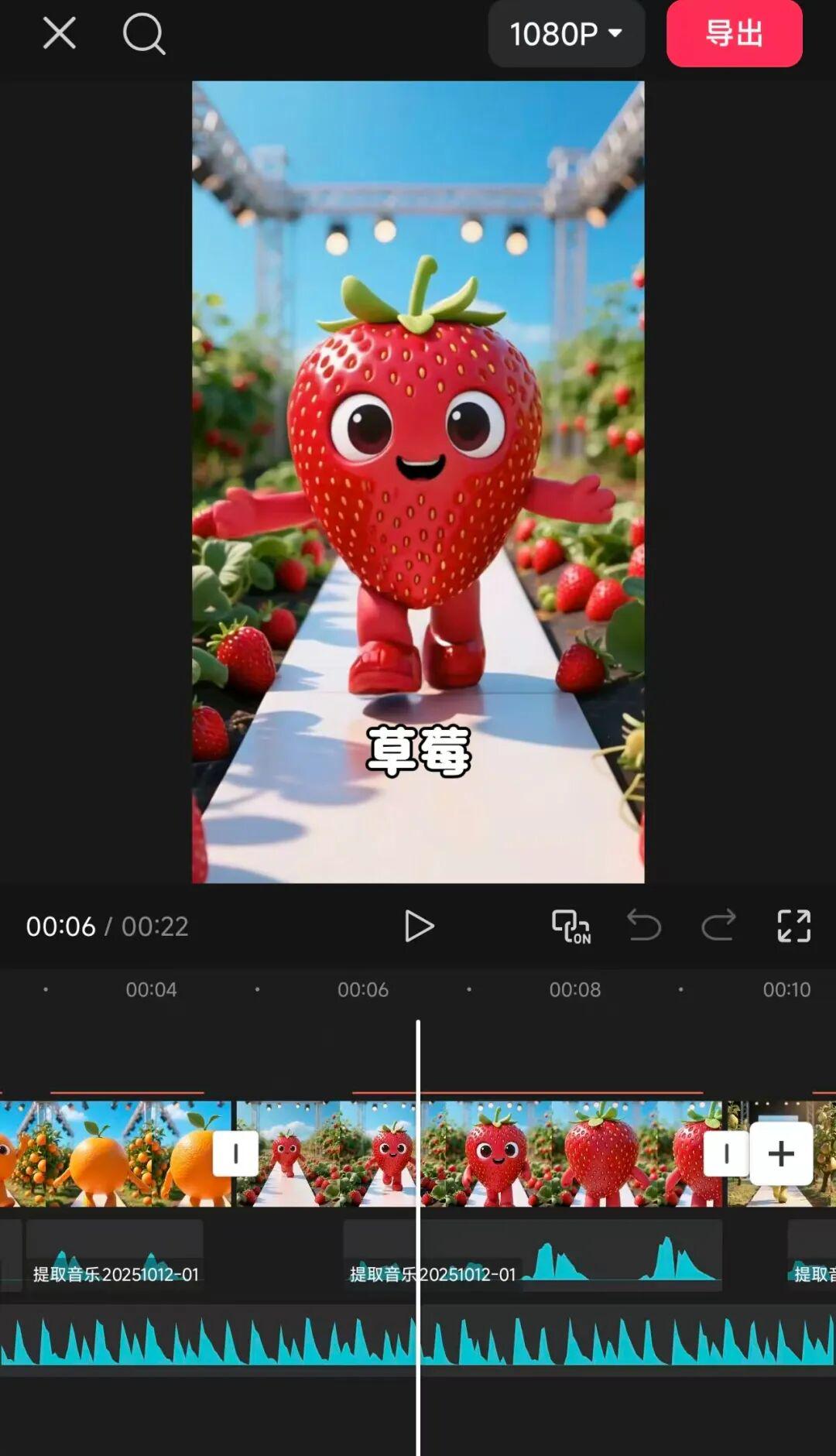 74bf2ff8j00t49zkf004jd000u001g9m AI动画教程,教你用AI做水果英文歌动画视频