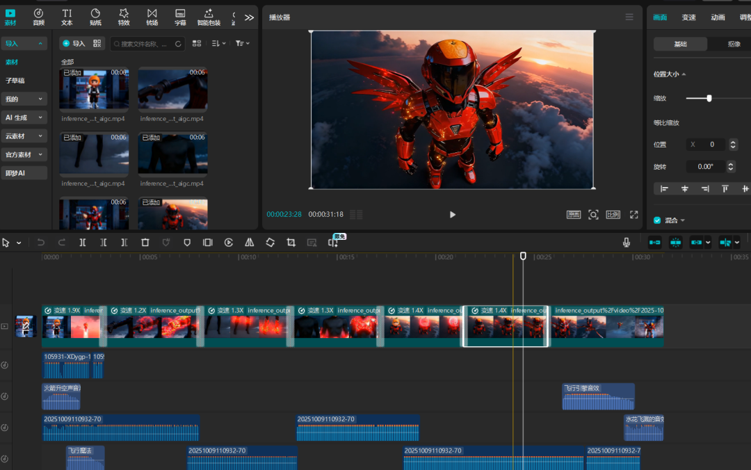用AI实现人物机甲变身CG效果，AI视频实操演示教程！附提示词