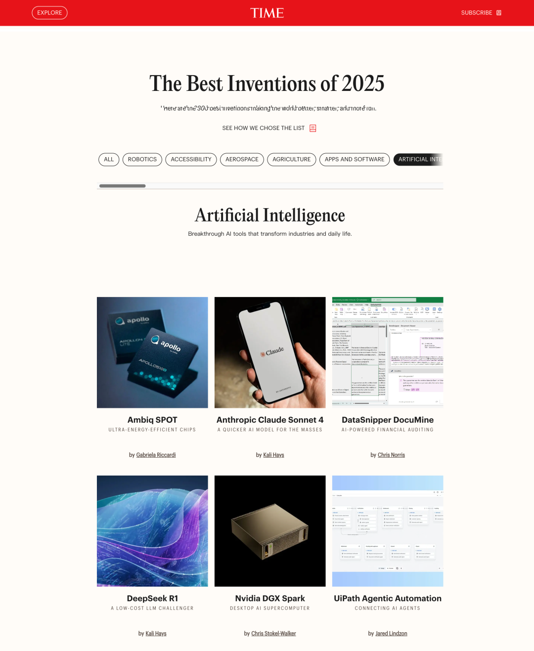 Time magazine publishes annual best inventions: DeepSeek R1, AirPods Pro 3