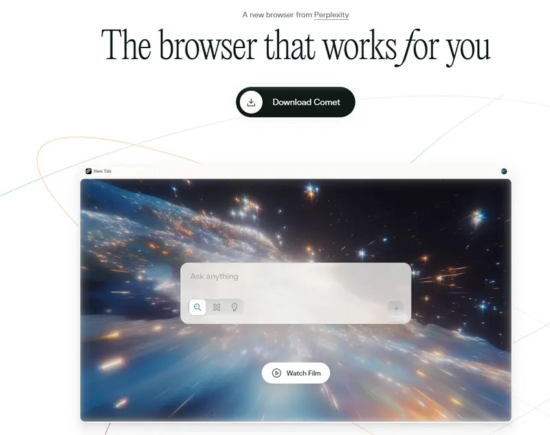 Challenge Google: Perplexity AI Browser Comet announces free of charge to all users and has been priced $200/month