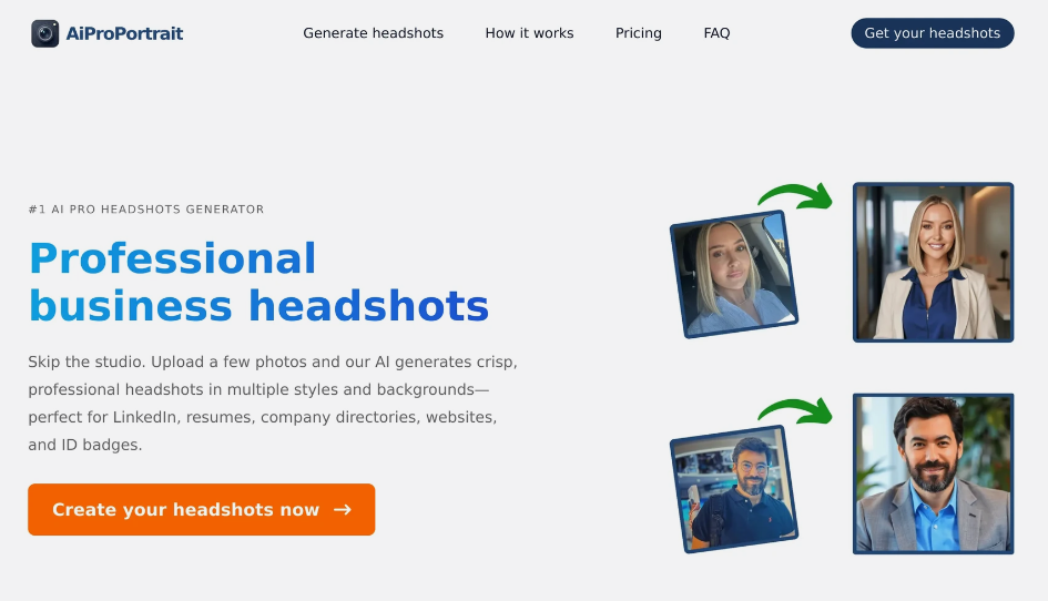 AiProPortrait: AI professional header generator, rapidly generating professional business header