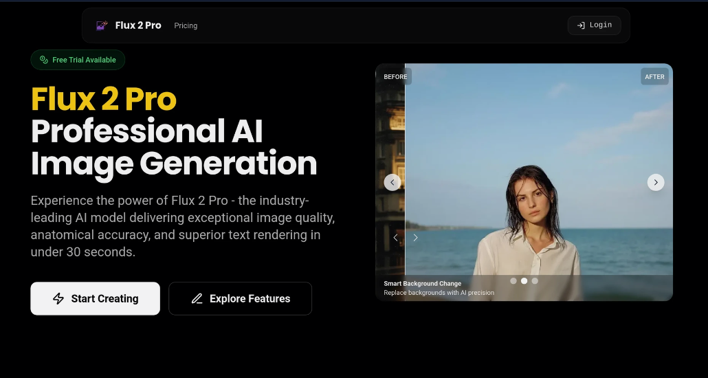 Flux 2 Pro: AI Image Generation Tool, quick generation of professional images