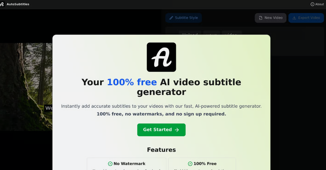 AutoSubtitles: AI Video Subtitle Generator, free of charge