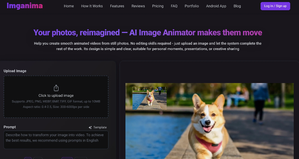 Imganima: AI Image Animation Tool to convert static images into dynamic video