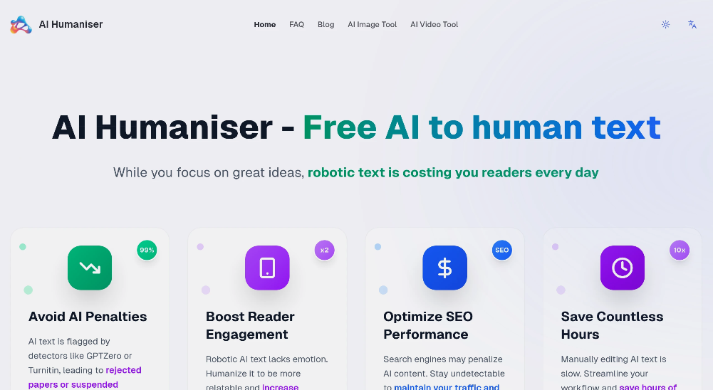 AI Humaniser: Free AI Text Translating Tool to Enhance Content Quality and Search Engines