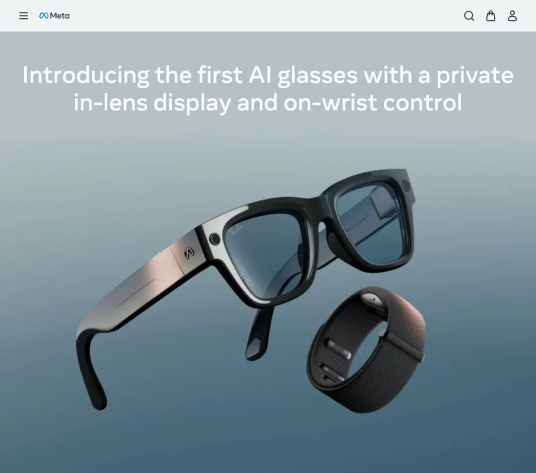 Meta with screen, AI glasses for second generation information