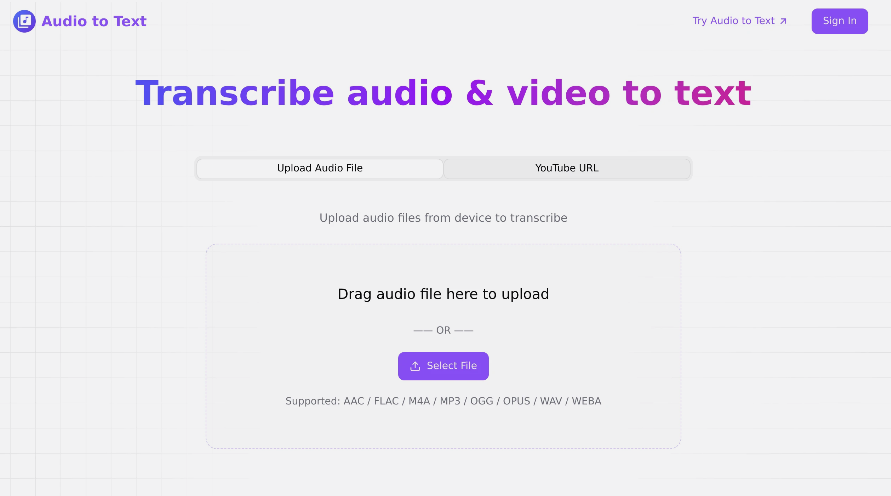 Audio to Text: Audio-Text Text Tool to use AI to quickly and accurately convert audio and video to text