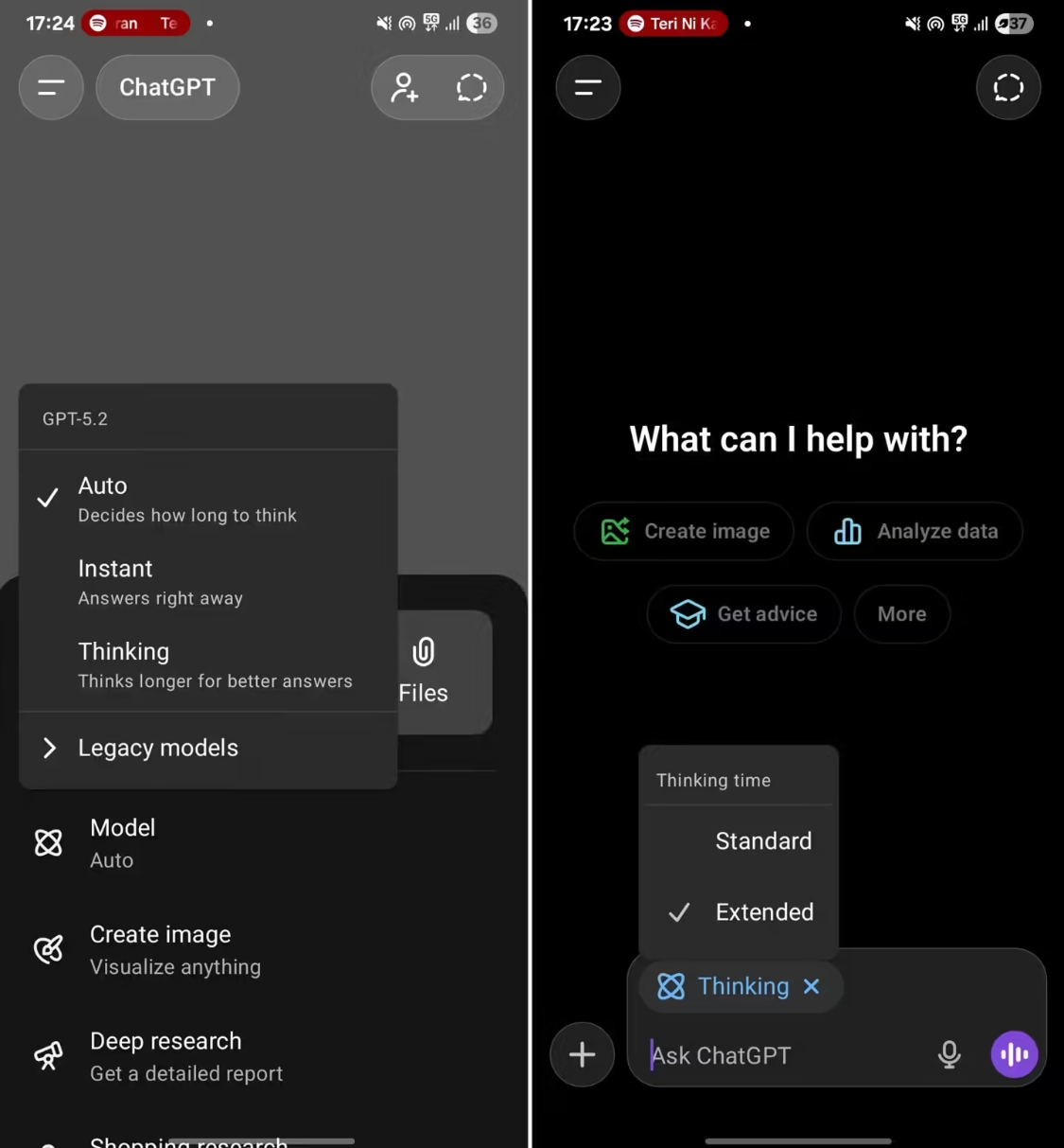 0d06319bj00t82e1p006ld000v900xpp OpenAI 更新手机版 ChatGPT,现支持手动调节 AI“思考深度”