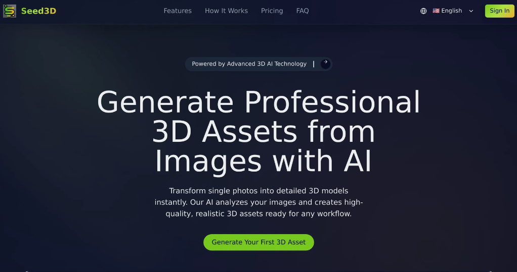 Seed3D:3D image tool for rapid conversion of pictures to high-quality, production-usable 3D models