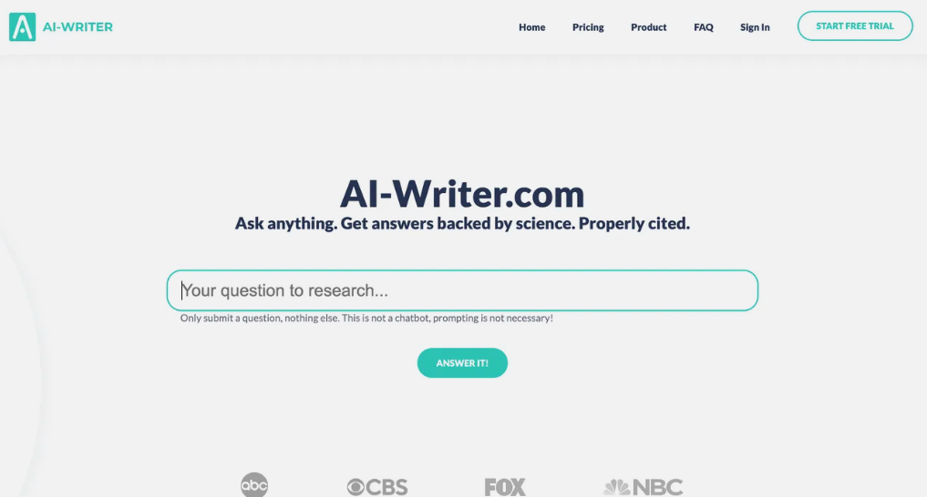 AI-Writer: An AI writing tool based on scientific literature to provide reliable academic research and the generation of papers