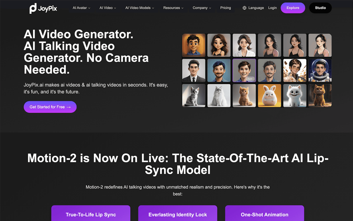 26a50bf0j00t6sf5o00itd000v900jnp JoyPix:AI数字人视频生成工具,秒级生成AI视频与AI对口型视频