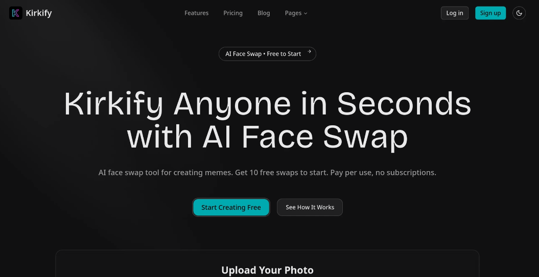 Kirkify: Al's face change tool, turning photos into face bag in seconds
