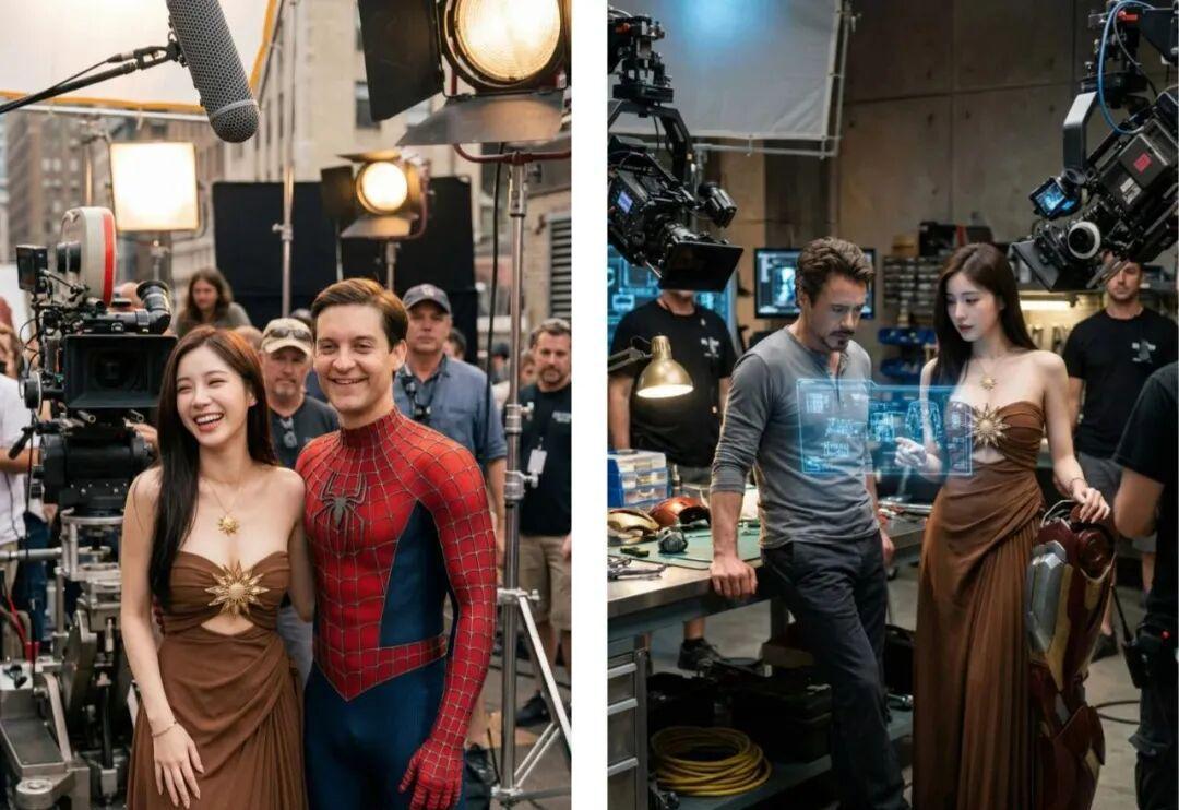 692767dbj00t7avpz003hd000u000kmp AI爆款视频拆解教程,用AI做探班好莱坞片场打卡合影视频