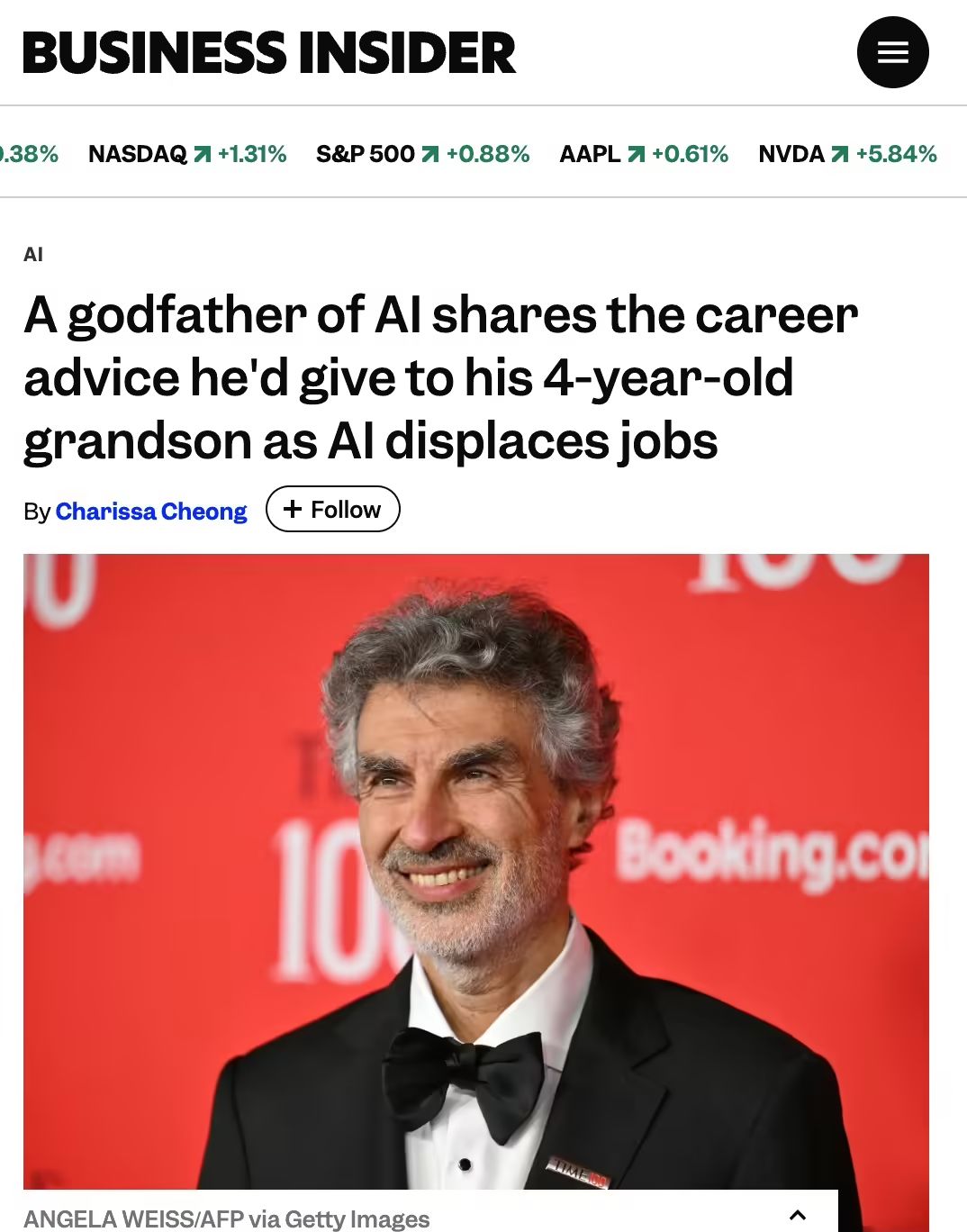 “AI教父”约书亚・本吉奥：AI 时代的人类要努力成为一个“美丽的个体”