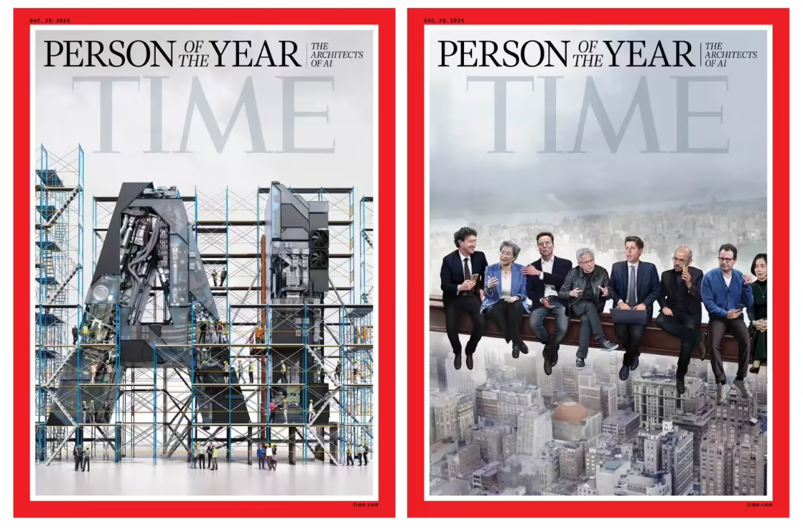 THE TIMES WEEKLY, 2025, WAS GIVEN TO "AI BUILDERS", HUANG IN-HOON, ALTMAN, SUSEFON, MASKDEN