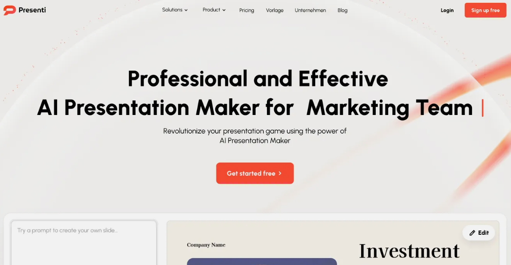 Presenti: A presentation production tool to quickly convert text, Word, PDF, Markdown to a fine slide