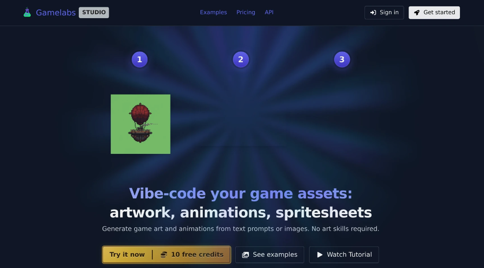 Gamelabs Studio: AA game resource generation tool, quick game art and animation